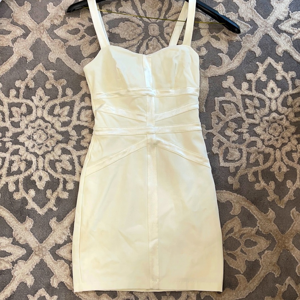 Bebe Cream Mini Dress